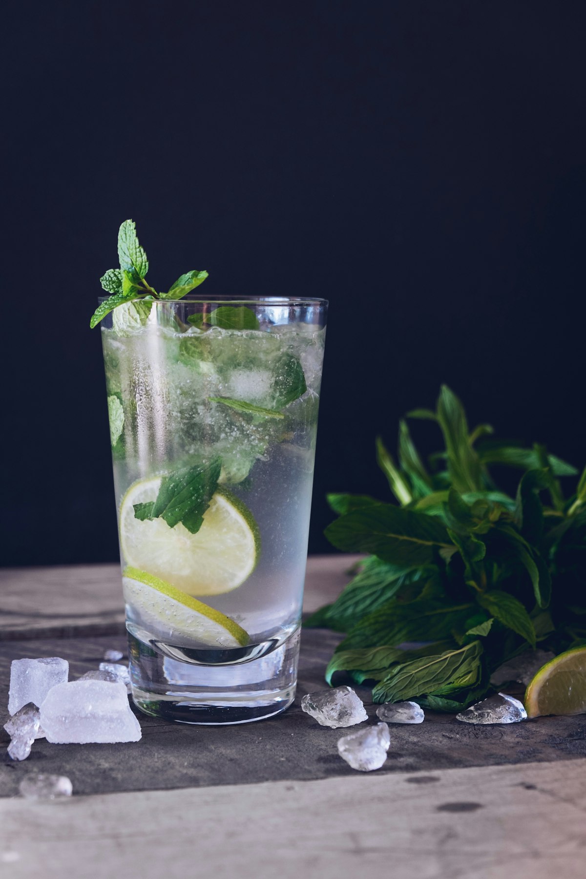 Refreshing summer lemonade with ice and citrus
